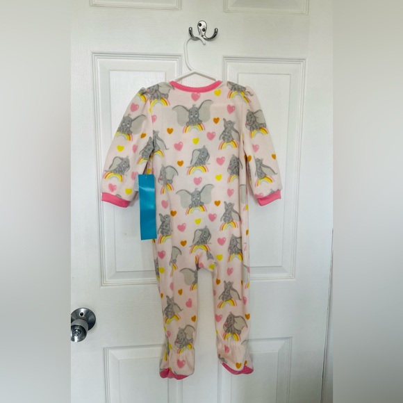 Disney Baby New Pink Dumbo Onesie Fleece Pajamas 18-24 Months - Picture 2 of 8